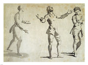 Three Figure Studies by Giovanni paolo Pannini