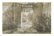 Landscape with a Stairway and Balustrade by Jean-Baptiste Oudry