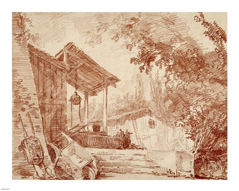 Farmyard by Hubert Robert