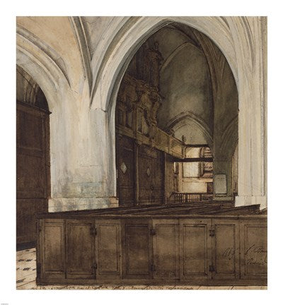 Interior of Abbey of Aramont at Verberie by Francois Bonvin