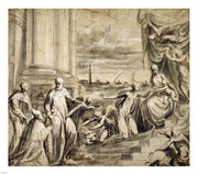 The Mystic Marriage of Saint Catherine with Saints and a Doge by Andrea Schiavone