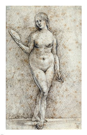 Nude Woman with a Mirror by Hans von Kulmbach