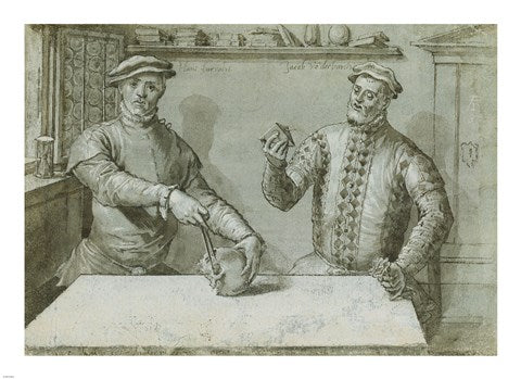 A Double Portrait of Hans Furraht and Jacob von der Burch by Ludger Tom Ring the Younger