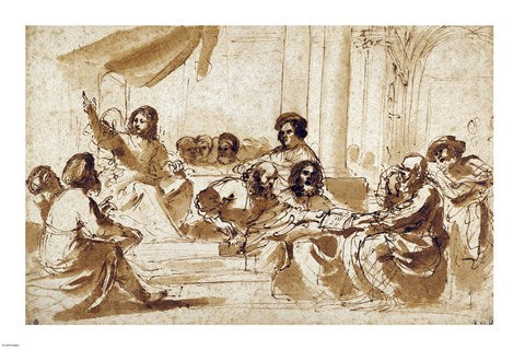 Christ Preaching in the Temple by Guercino (Giovanni Francesco Barbieri)