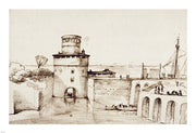 Landscape with a View of a Fortified Port by Guercino (Giovanni Francesco Barbieri)