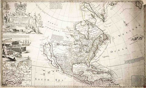 John Lord Sommers Map of North America