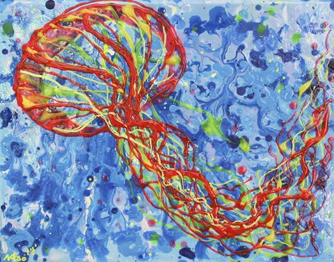 Orange Sea Nettle by Natalie Talocci
