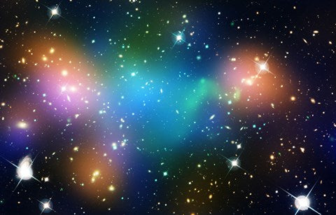 Galaxy Cluster Abell 520 (HST-CFHT-CXO Composite) by NASA, ESA, STScl