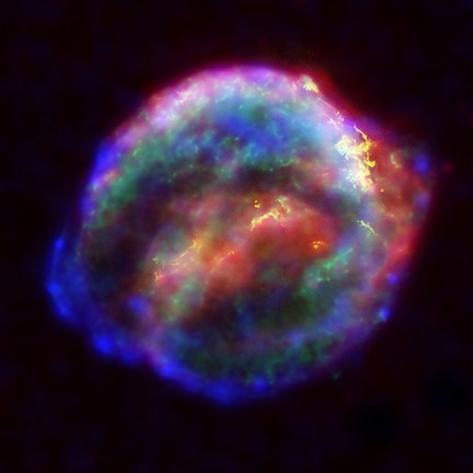 Kepler's Supernova Remnant In Visible, X-Ray and Infrared Light by NASA, ESA, STScl