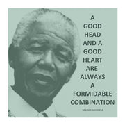 A Good Head and A Good Heart - Nelson Mandela Quote by Veruca Salt