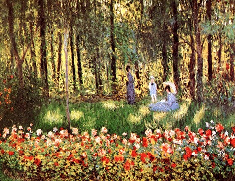 Family in Garden, Argenteuil by Claude Monet