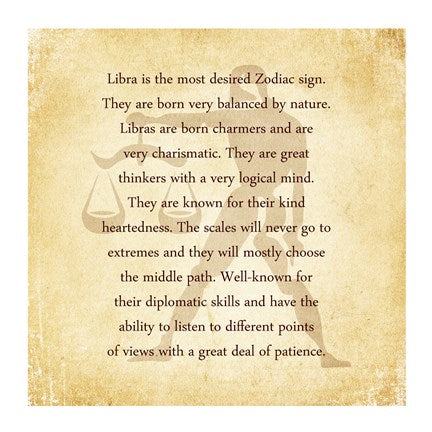 Libra Character Traits by Veruca Salt