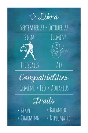 Libra Zodiac Sign by Veruca Salt