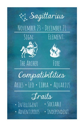 Sagittarius Zodiac Sign by Veruca Salt
