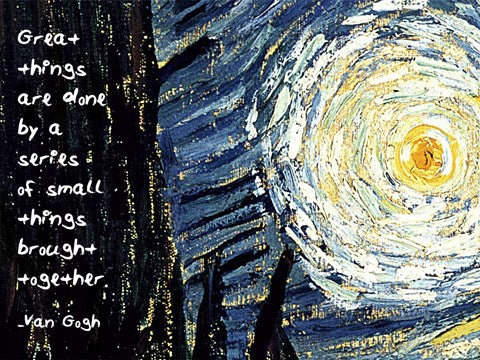 Great Things - Van Gogh Quote 1 by Quote Master