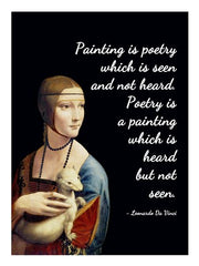 Painting is Poetry - Da Vinci Quote 1 by Quote Master
