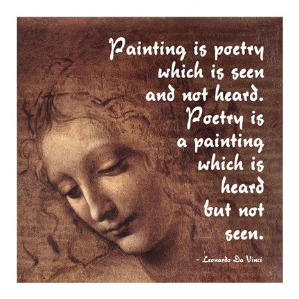 Painting is Poetry -Da Vinci Quote 2 by Quote Master