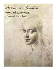 Art is Never Finished -Da Vinci Quote by Quote Master