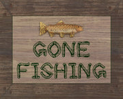 Gone Fishing Sign by Veruca Salt