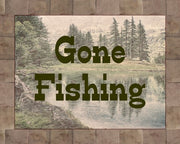 Gone Fishing Lake Sign by Veruca Salt