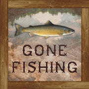 Gone Fishing Salmon Sign by Veruca Salt