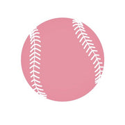 Baby Pink Softball on White by Sports Mania