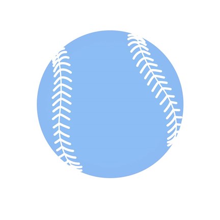 Blue Softball on White by Sports Mania