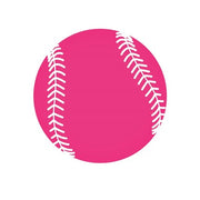 Pink Softball on White by Sports Mania