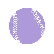 Purple Softball on White by Sports Mania