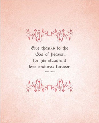 Psalm 136:26, Give Thanks (Peach) by Inspire Me