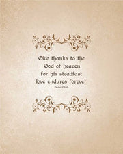 Psalm 136:26, Give Thanks (Beige) by Inspire Me