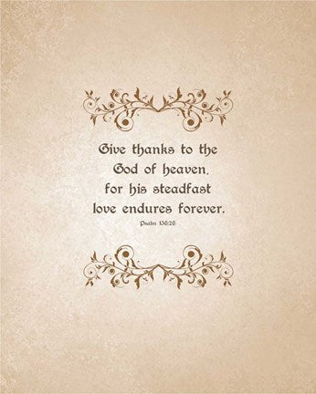 Psalm 136:26, Give Thanks (Beige) by Inspire Me