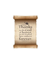 Psalm 136:26, Give Thanks (Scroll on White Border) by Inspire Me