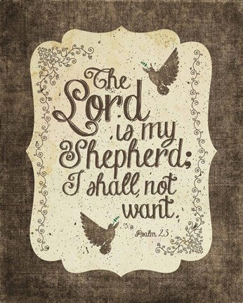 Psalm 23 The Lord is My Shepherd - Bird Border by Inspire Me
