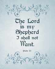 Psalm 23 The Lord is My Shepherd - Blue by Inspire Me