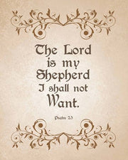 Psalm 23 The Lord is My Shepherd - Brown by Inspire Me