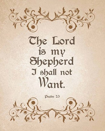 Psalm 23 The Lord is My Shepherd - Brown by Inspire Me