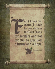 Jeremiah 29:11 For I know the Plans I have for You (Scroll) by Inspire Me