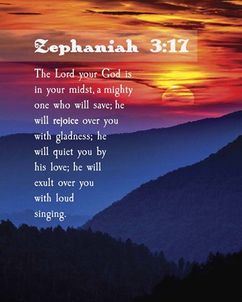 Zephaniah 3:17 The Lord Your God (Sunset) by Inspire Me