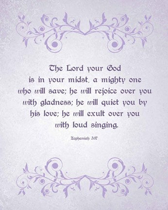 Zephaniah 3:17 The Lord Your God (Lilac) by Inspire Me
