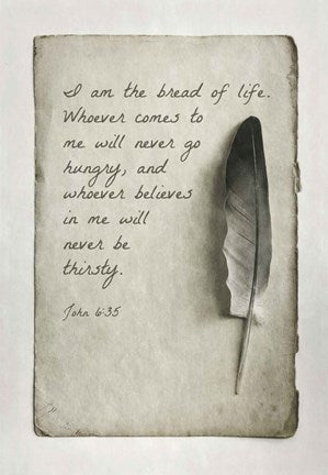 John 6:35 I am the Bread of Life (Gray) by Inspire Me