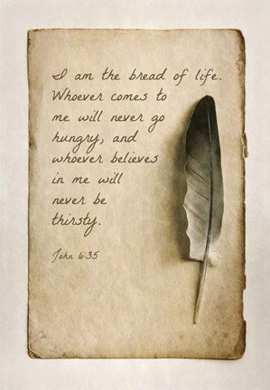 John 6:35 I am the Bread of Life (Sepia) by Inspire Me