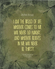 John 6:35 I am the Bread of Life (Leaves) by Inspire Me