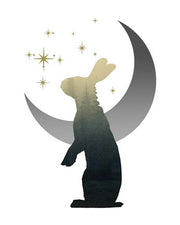 Green Ombre Forest in Hare Silhouette by Color Me Happy