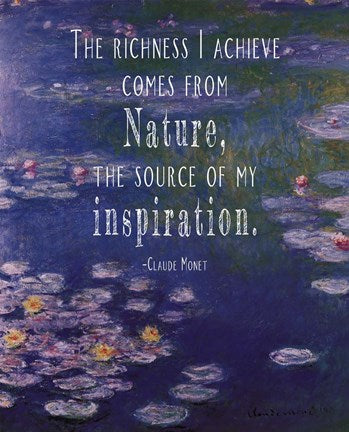 Monet Quote Waterlilies at Giverny by Quote Master