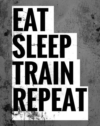 Eat Sleep Train Repeat by Color Me Happy