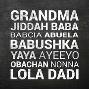 Grandma Various languages - Chalkboard by Color Me Happy