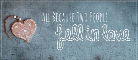 Two People Fell in Love Wood Pendant by Quote Master