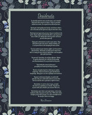 Desiderata Leaf Pattern Frame Dark by Quote Master