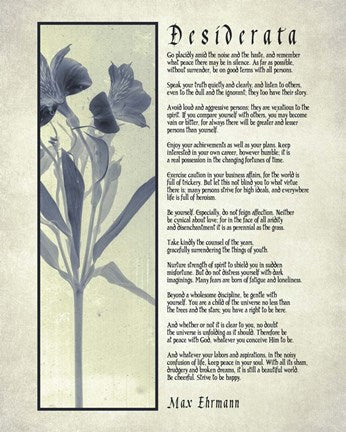 Desiderata Blue Daguerreotype by Quote Master